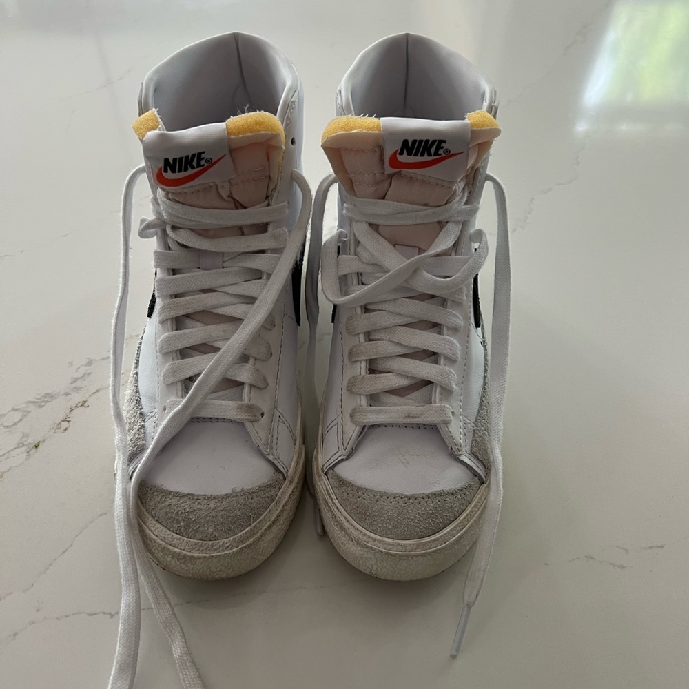 White Nike Blazers